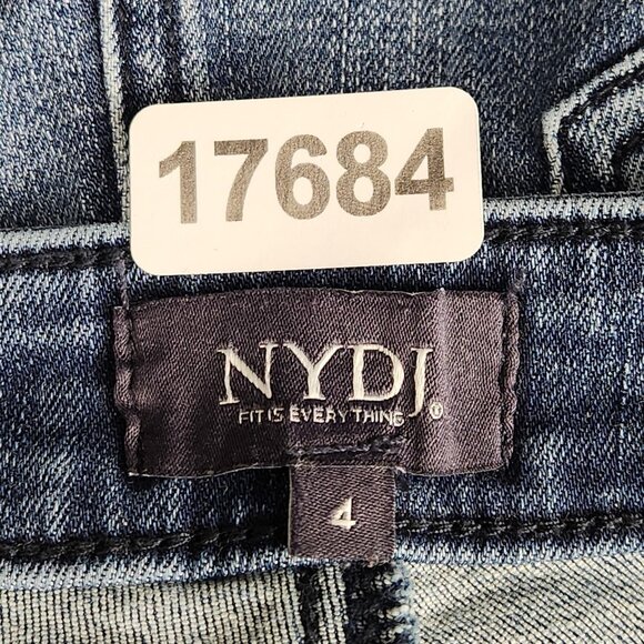 NYDJ Jeans Womens 4 Blue Sheri Slim Medium Wash Mid Rise Lift Tuck Stretch Denim - Picture 9 of 12